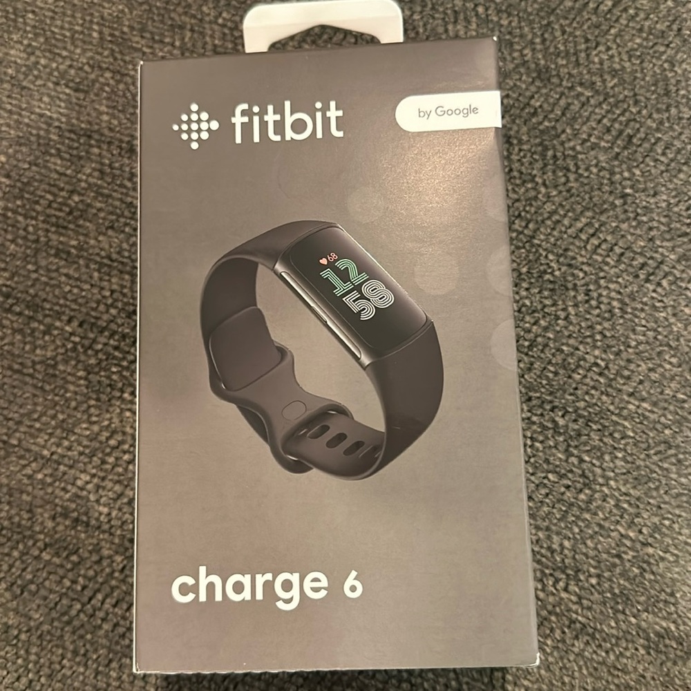 Fitbit Charge 6 Fitness Tracker w/Google apps, Heart Rate on Exercise equipment